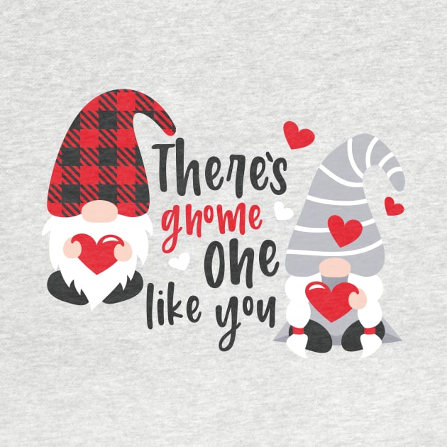 There's Gnome One Like , Valentine's Day , Gnomes Svg, Valentine , Valentine Gnomes ,Valentine Shirt Design, Plaid by maliGnom